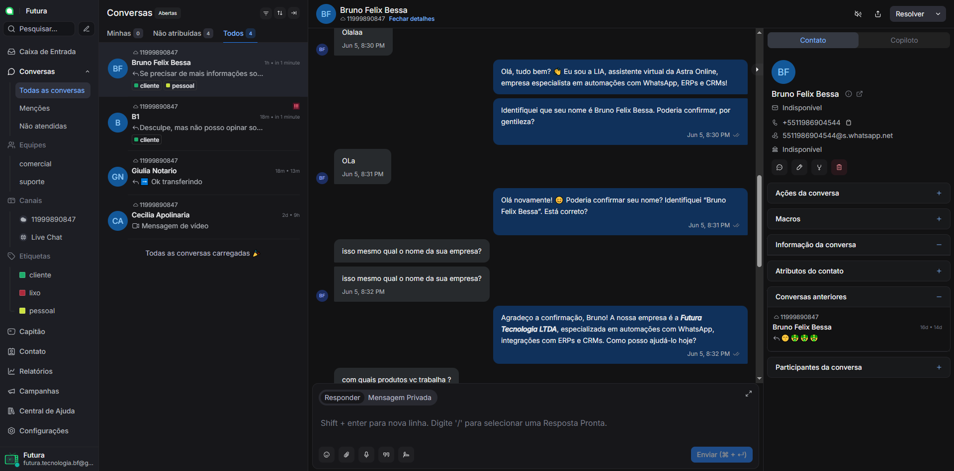 Intalk Real Dashboard